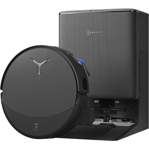 Ecovacs Aspirator robot DEEBOT T90 PRO OMNI, Ecovacs, 30000Pa, OZMO ROLLER 3.0, ZeroTangle 4.0, Negru