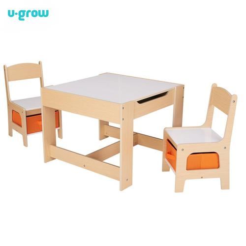 Set masuta si 2 scaune U-Grow UGMS-5601-NAT, lemn
