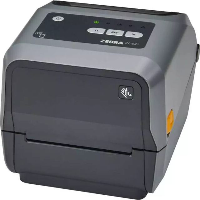 ZEBRA Imprimanta de etichete Zebra ZD621t, 203DPI, USB Host, serial, Ethernet, BLE, RTC (Real-time clock) latime maxima etichete 118 mm, latime maxima printare 104 mm, viteza maxima 203 mm/s, senzor etichete, peeler, Gri