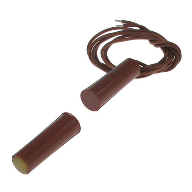 Contact magnetic Satel K-2 2E BR, incastrat, NC, rezistor EOL, maro
