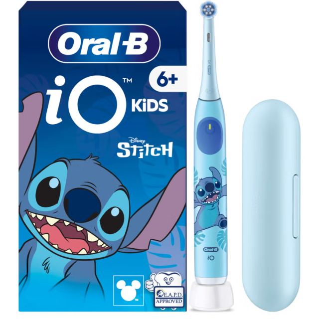 Oral-b Periuta de dinti electrica Oral-B iO Kids Disney Stitch, 1 Capat de periaj, Husa de calatorie, 3 moduri, 6+ ani