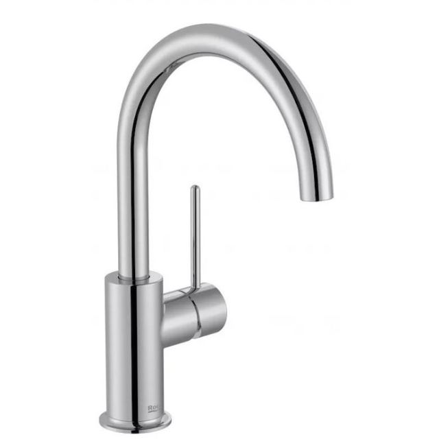 Roca Baterie lavoar Roca, Gama NU A5A4A3FC00, monocomanda, marime L, levier metalic PIN, cartus ceramic, fara set de evacuare, pivotanta, crom