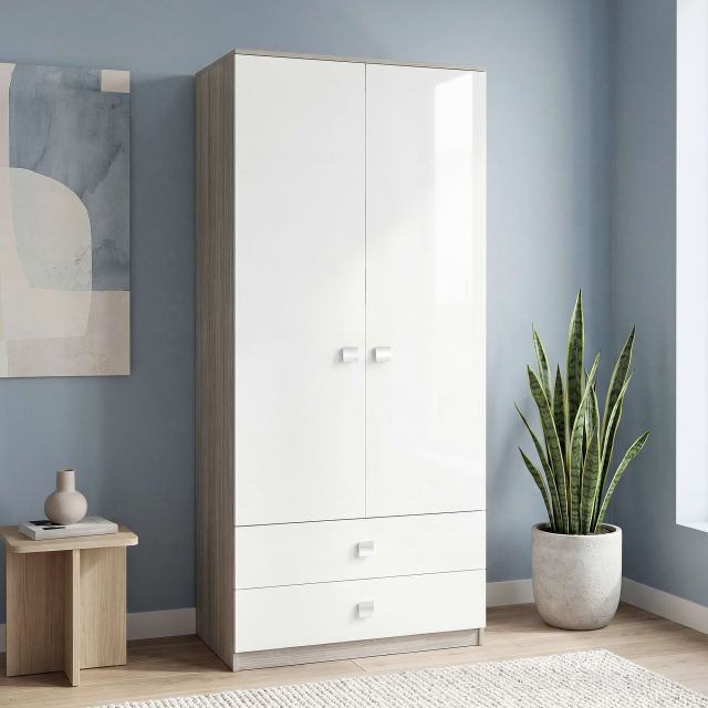 Dulap cu sertare LINEA 90, 2 Usi, 2 Sertare