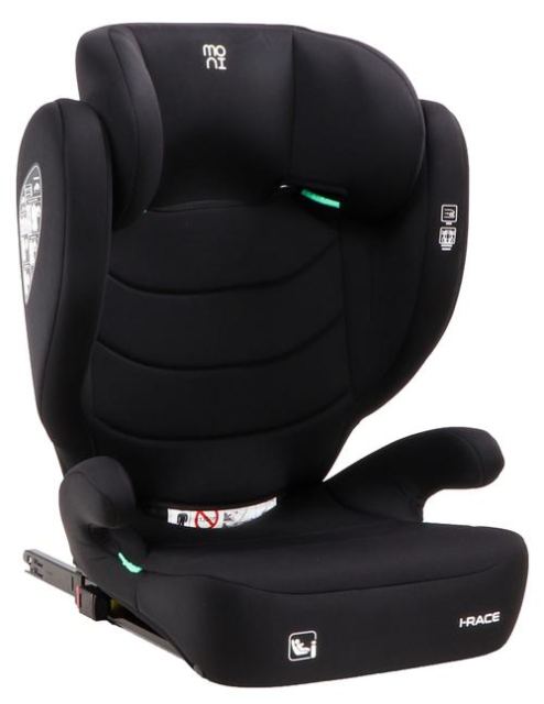 Scaun auto Moni i-Race, IsoFix, i-Size, 100-150 cm, Negru