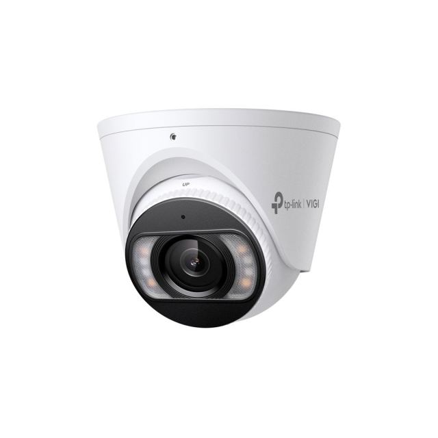 Camera supraveghere IP dome cu iluminare duala TP-Link VIGI InSight S485, 8 MP, 2.8 mm, IR/lumina alba 30 m, microfon si difuzor, slot card, PoE