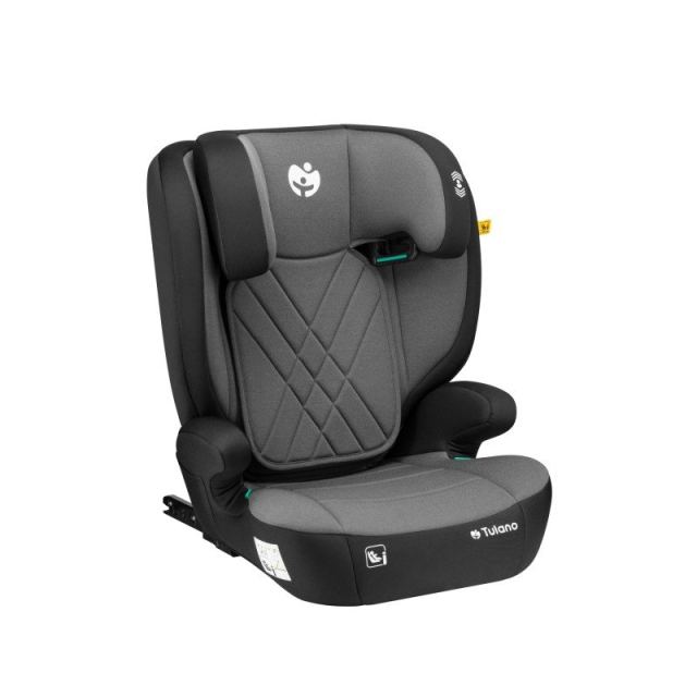 Scaun auto copii cu isofix 2in1 I-Size Tulano Joy 45 Grey 100-150 cm cu spatar detasabil,certificat ECE R129,tetiera reglabila 14 pozitii, sistem protectie impact lateral SIP,2 parasolare auto incluse