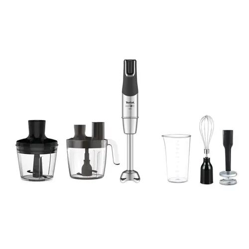Mixer vertical Tefal InfinyForce Pro 5 în 1 HB95LD38, 1200W, tehnologie Powelix Life, tocator 500ml, pahar gradat 800ml, protectie antistropire, 5 functii, Negru/Inox