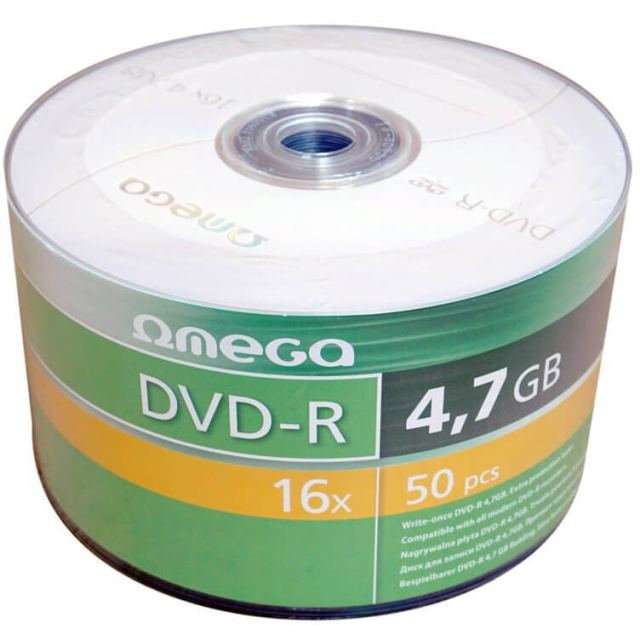 omega Omega  DVD-R 4.7GB 16X , Pachet 50 bucati