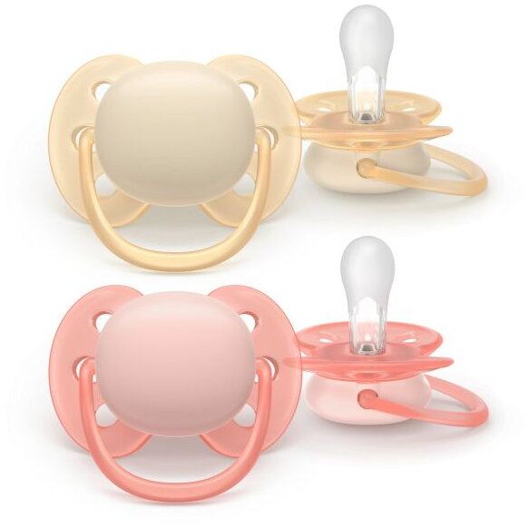 Philips&nbsp;AVENT Set 2 suzete Philips AVENT ultra soft SCF091/38