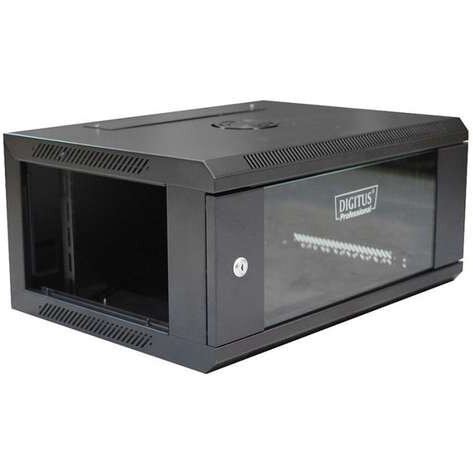Digitus DIGITUS Wallmount cabinet 4U, 600x450mm, black RAL 9004