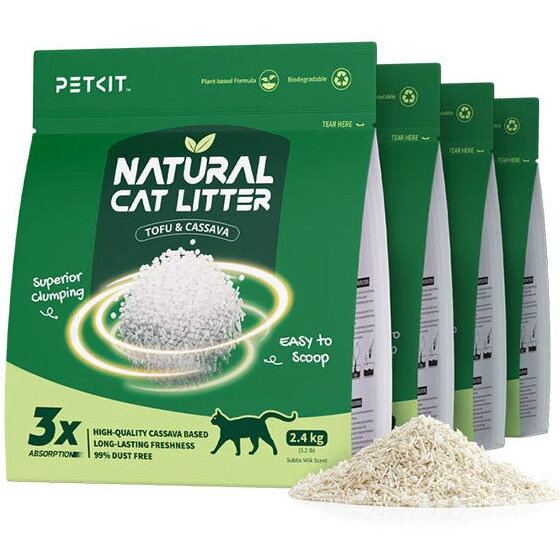 PETKIT Set 4 cutii nisip ecologic Petkit Natural Cat Litter