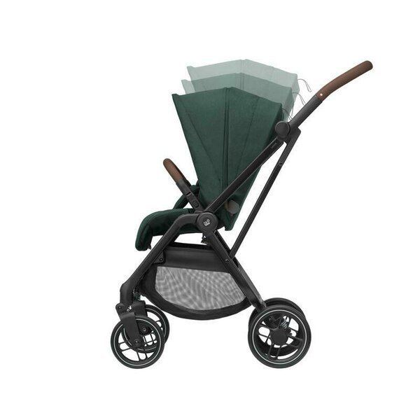Carucior pentru copii Maxi-Cosi Leona2 Twillic Green reversibil, roti cu suspensii, spatar reglabil, greutate admisa 22 kg