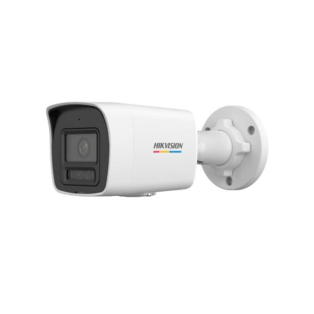 Camera supraveghere exterior IP cu iluminare duala Hikvision ColorVu DS-2CD1047G3H-LIU, 4 MP, microfon, IR + lumina alba 30 m, PoE