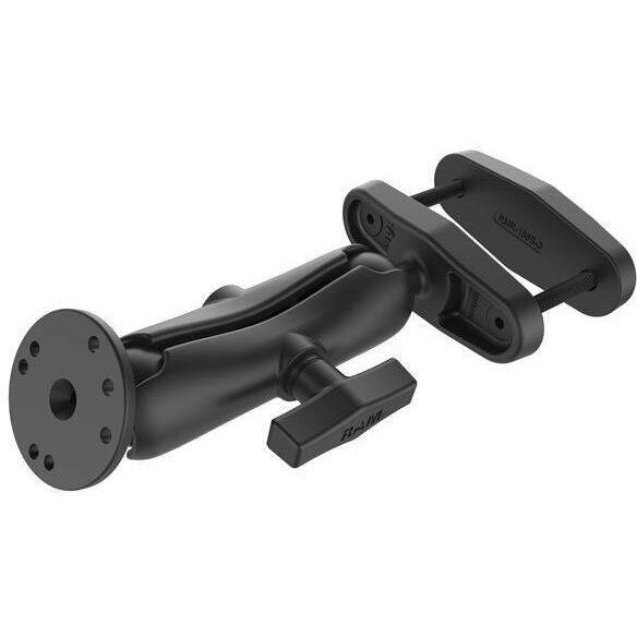 RAM&nbsp;MOUNTS RAM® 3 Square Post Clamp Mount cu placa AMPS rotunda - Brat mediu