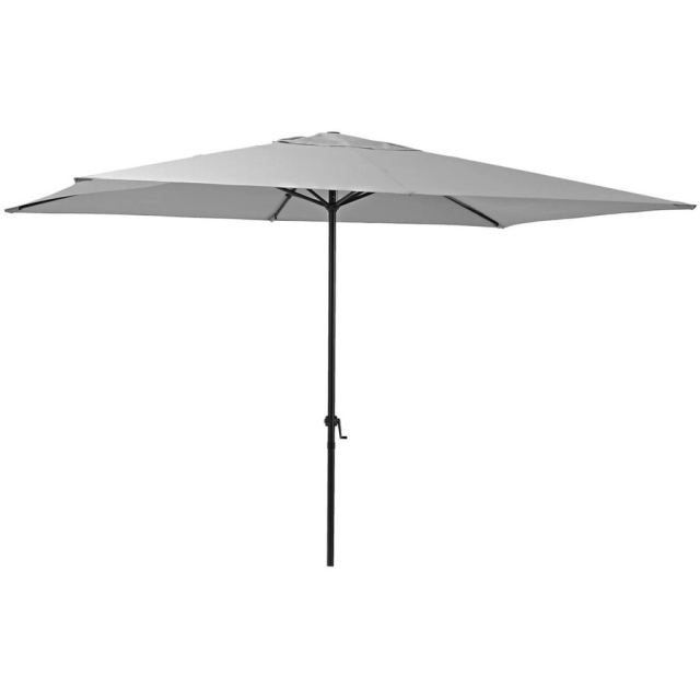 Naterial Umbrela terasa, otel/poliester, 194 x 300 cm, H 255 cm, Gri