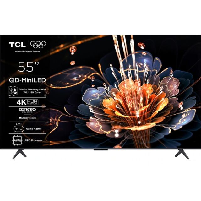 TCL Televizor Mini LED TCL 139 cm (55) 55C69KS, Ultra HD 4K, Smart TV, WiFi, CI+, Negru
