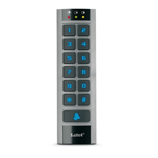 Cititor de proximitate exterior cu tastatura Satel ACCO-SCR-BG, 125 kHz, cod, card, buzzer, sonerie, tamper, gri