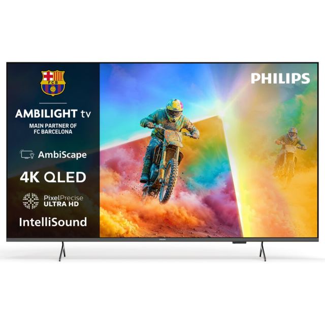 Philips Televizor QLED Philips 165 cm (65) 65PQS8501/12, Ultra HD 4K, Smart TV, WiFi, CI+, Negru