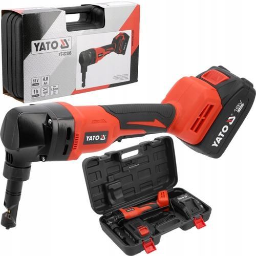 Foarfeca electrica pentru tabla YATO YT-82398, 18V, acumulator 4Ah, set cu incarcator, 1.8 kg