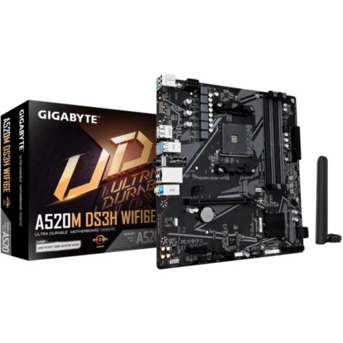 Gigabyte Placa de baza Gigabyte A520M DS3H WIFI6E, AMD A520, socket AM4, mATX
