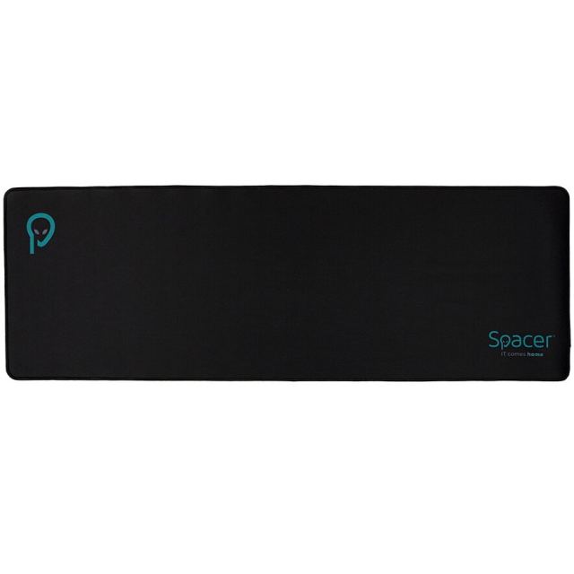 spacer Mousepad gaming, SpacerSP-PAD-GAME-B-BK, cauciuc si material textil, cusaturi anti-rupere, 900 x 300 x 3 mm, Negru