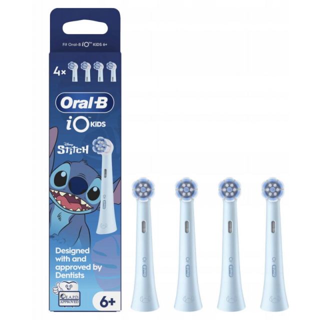 Oral-b Rezerve periuta de dinti electrica Oral-B iO Kids Disney Stitch, pentru copii cu varsta peste 6 Ani, 4 bucati, Albastru