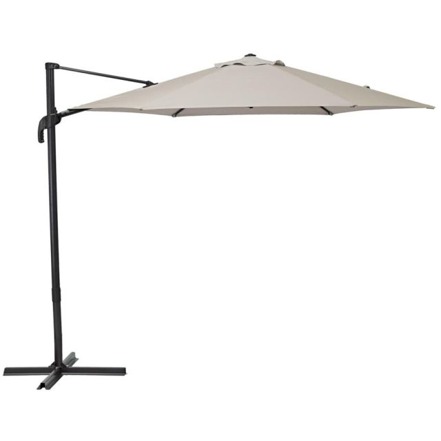 Naterial Umbrela terasa, aluminiu/otel/poliester, Ø 290 cm, H 251 cm, Crem