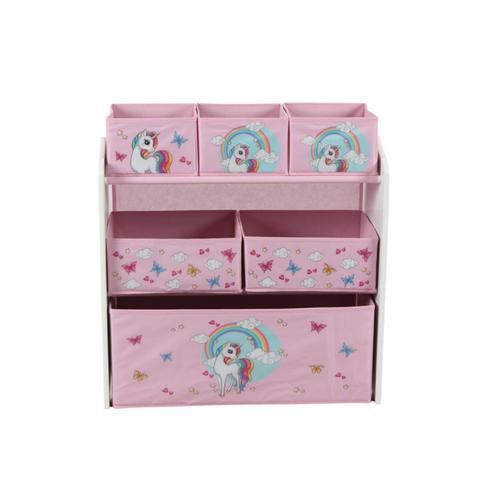 Dulap depozitare jucarii U-Grow Unicorns, 63x30x60 cm