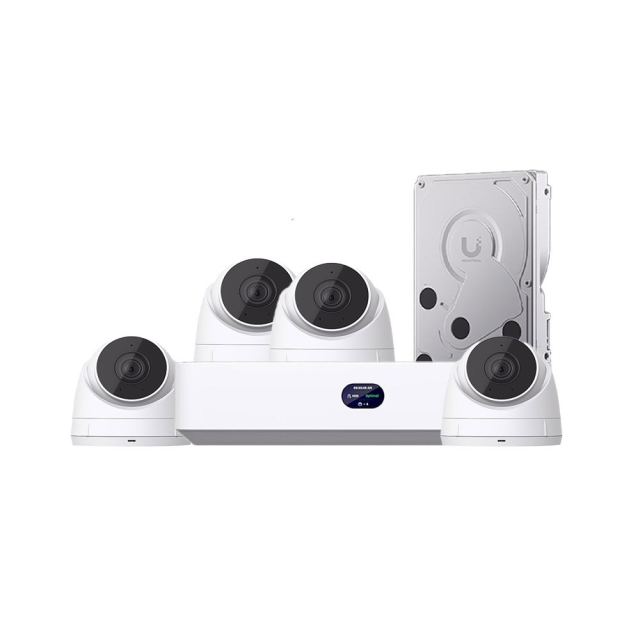 Sistem supraveghere interior IP Ubiquiti UniFi UNVR Instant, 4 camere, 4 MP, IR 30 m, microfon, HDD 1 TB, PoE, plug and play