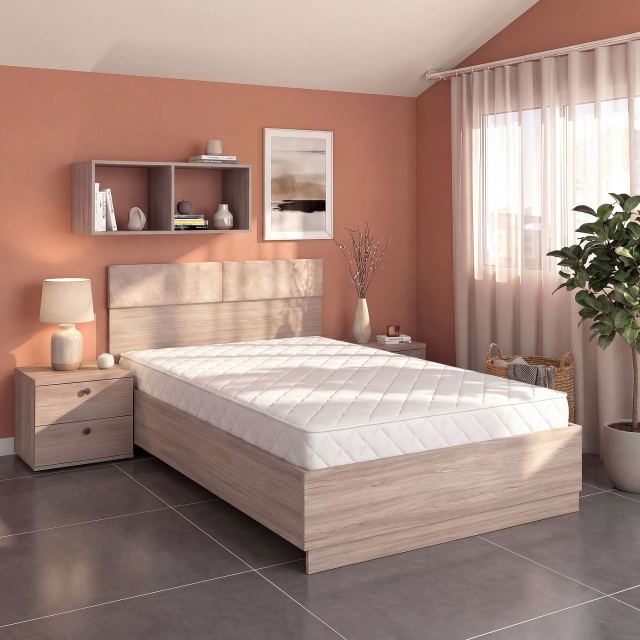 Pat de o persoana AMBRO cu saltea inclusa, 120x200