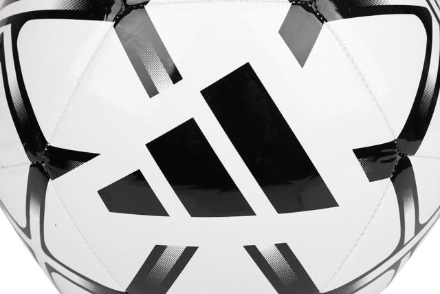 Mingie de fotbal Adidas Starlancer alb cu negru, marimea 5