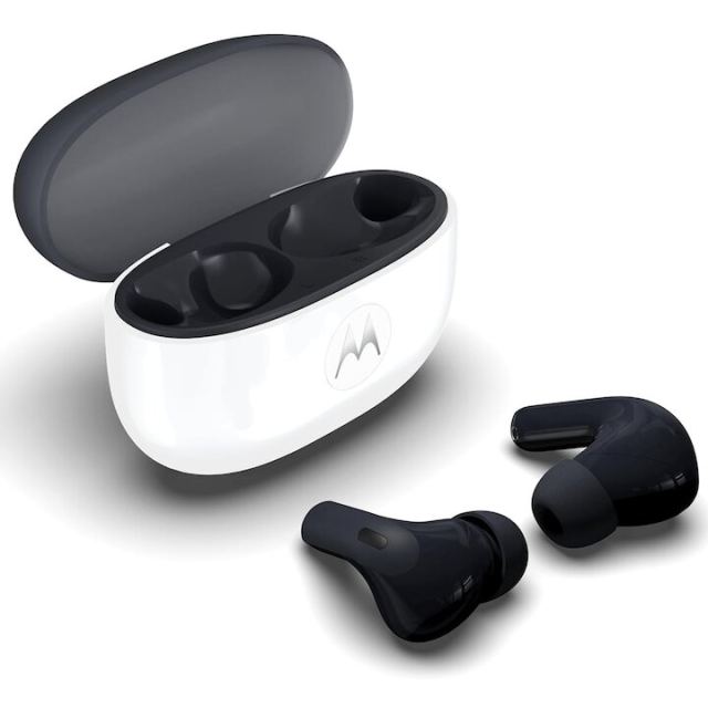 Motorola Casti In-Ear Bluetooth Motorola Moto Buds 2, True Wireless, Stereo, Dynamic ANC, Hi-Res Sound, CrystalTalk AI, Negru