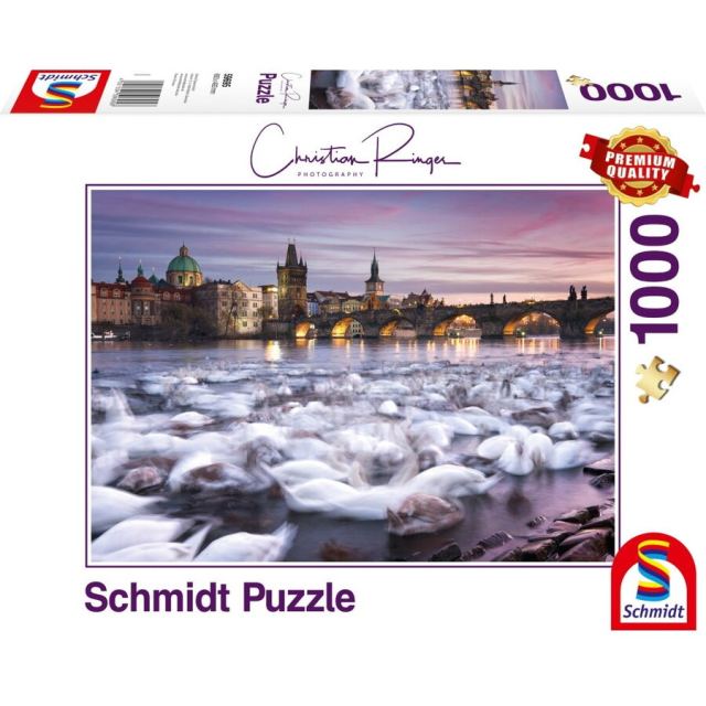 Schmidt Puzzle Schmidt - Christian Ringer: Lebede din Praga, 1000 piese