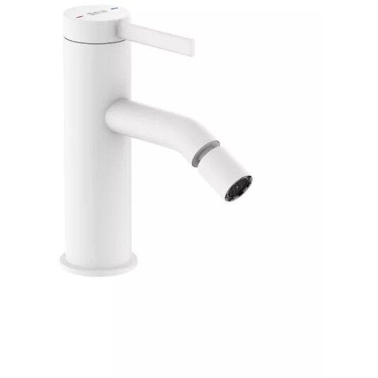 Roca Baterie bideu Roca, Gama Ona, monocomanda, levier metalic, cartus ceramic, fara set de evacuare, alb
