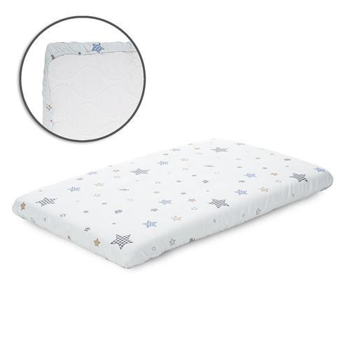 Cearceaf cu elastic pentru patut Lorelli, 98 x 65 cm, 100% bumbac ranforce, Albastru