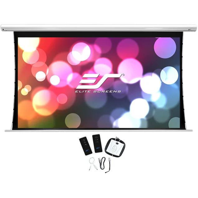 ELITESCREENS Ecran proiectie electric profesional, perete/tavan, 243.8 x 137.2 cm, Tensionat, EliteScreens Saker SKT110XHW-E12, 16:9