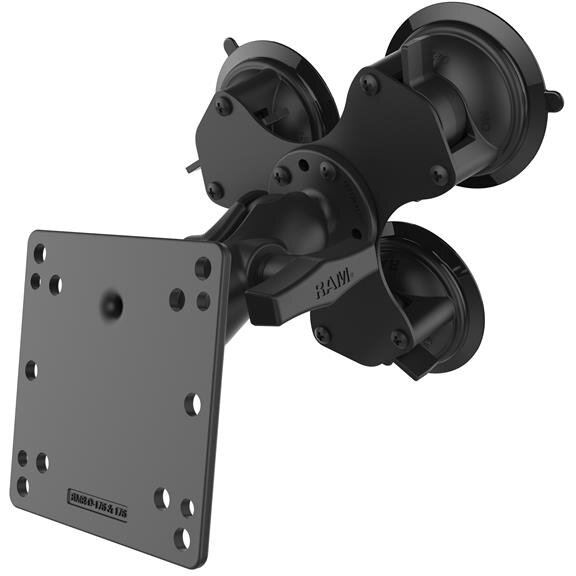 RAM&nbsp;MOUNTS RAM® Twist-Lock™ Suport triplu de aspiratie cu placa VESA 100x100mm - scurt