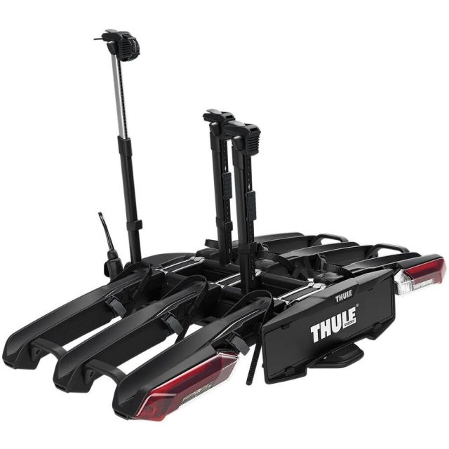 Thule Suport pentru 3 biciclete, Thule Epos 979100 cu prindere pe carligul de remorcare (13pini), Negru-Gri
