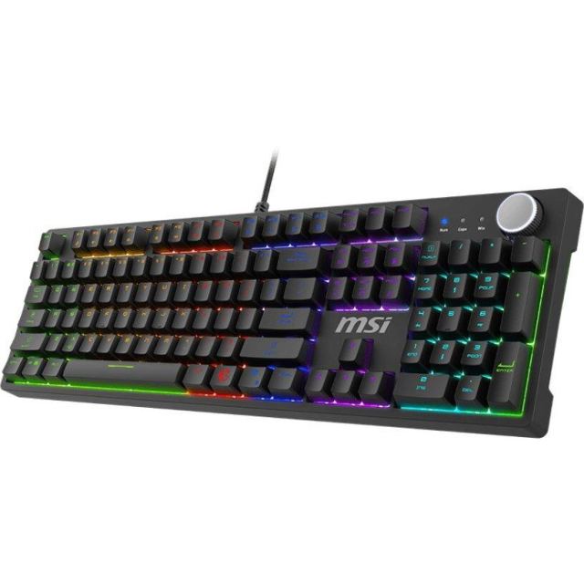 MSI Tastatura Gaming Mecanica MSI FORGE GK320, USB, 9-Mode RGB, Switch-uri RED, Negru
