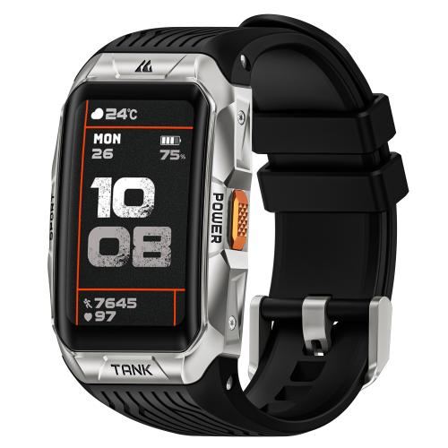 Smartwatch Kospet Tank X2 Ultra, Ecran AMOLED 1.64inch, GPS, Masuratori Ritm cardiac, Oxigen din sange, Stres, Monitorizare somn, 5 ATM (Argintiu)