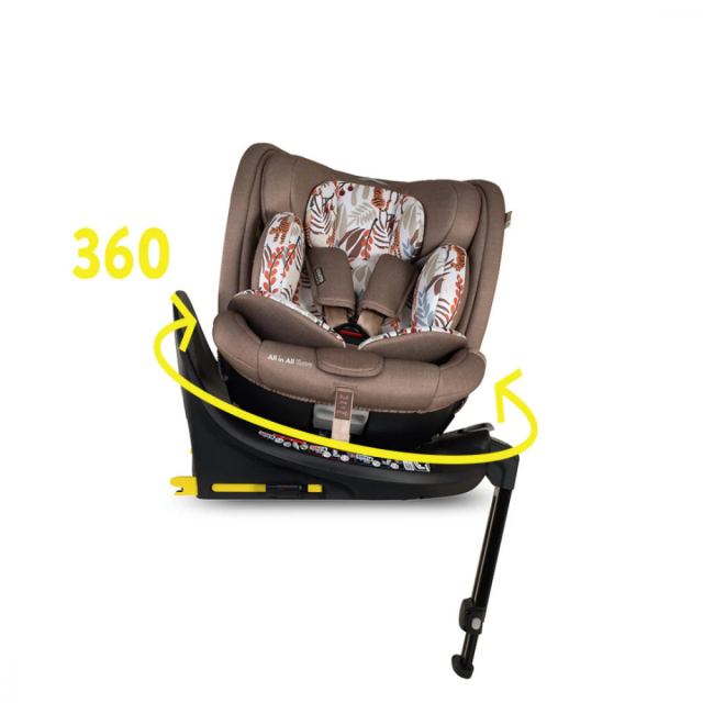 Scaun auto Cosatto All in All Extra Tiger Tale 40-150 cm I-Size, Isofix, SIPS, Rotatie 360, Tetiera reglabila