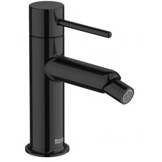 Roca Baterie bideu Roca, Gama NU A5A623FCN0, monocomanda, levier metalic PIN, cartus ceramic, fara set de evacuare, titanium black, negru