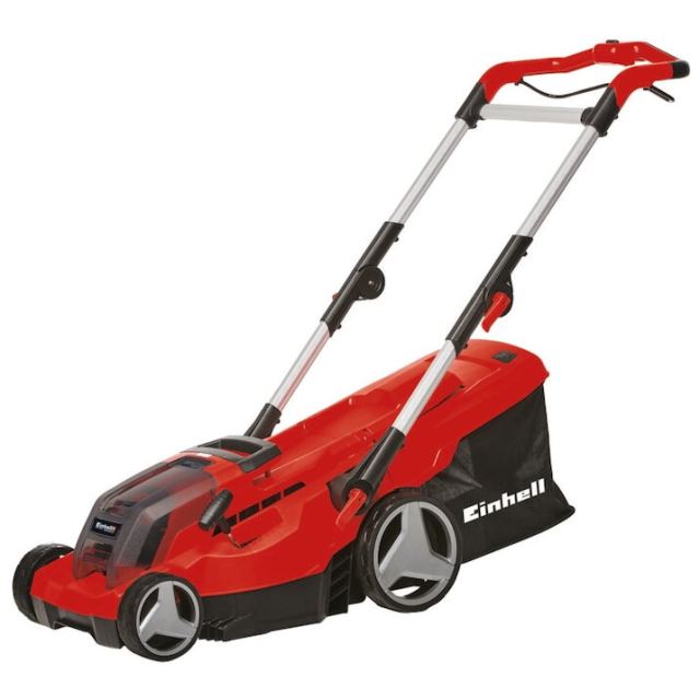 Einhell Masina de tuns iarba/gazon pe acumulator Einhell GE-CM 36/37 Li-Solo, 36 V, latime taiere 37 cm, inaltime taiere 25-75 mm, 6 trepte de taiere, sac colectare 45 L, fara acumulator si incarcator in setul de livrare
