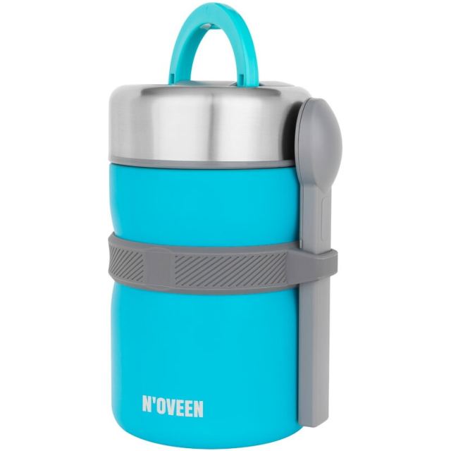 NOVEEN Termos pentru supa/mancare NOVEEN TB963, 2000ml, pereti dubli, inox, Albastru