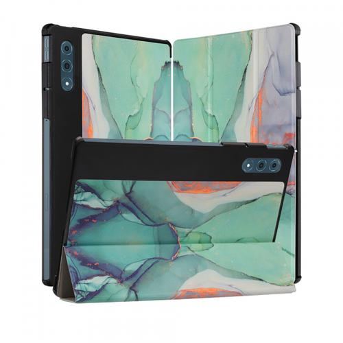 Husa pentru Lenovo Yoga Tab Plus, Techsuit FoldPro Green Time, Multicolor