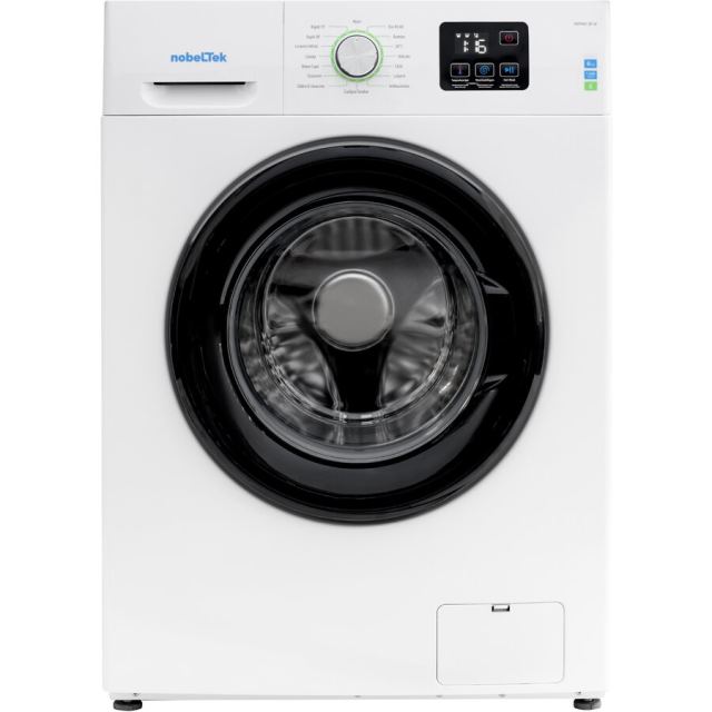 NobeLTek Masina de spalat rufe Nobeltek, 6 kg, 1200 rpm, 44cm, clasa energetica E, functie curatare tambur, program scurt: 15 min, Alb