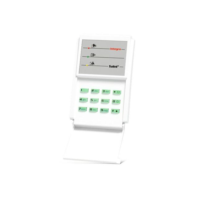 Tastatura LED de partitie Satel Integra INT-S-GR, 1 partitie, buzzer, iesire yala electrica, monitorizare usa, buzzer, iluminare tastatura verde