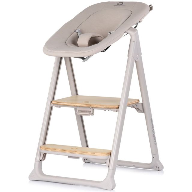 Scaun de masa 4 in 1 Chipolino Quatro Cashmere, transformabil, reglabil si pliabil