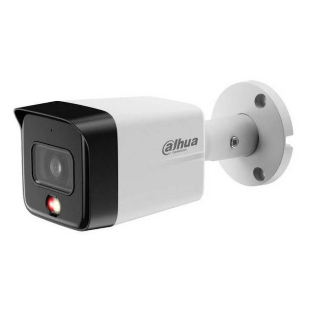 Camera supraveghere exterior IP cu iluminare duala Dahua Smart Dual Light IPC-HFW1839TC-A-IL-0280B-S6, 8 MP, 2.8 mm, IR/Iumina alba 30 m, microfon, detectie persoane, PoE
