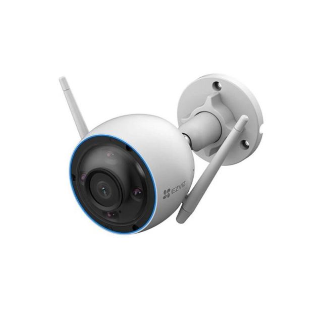 Camera supraveghere wireless EZVIZ Full Color CS-H3-R100-1H3WKFL, 3 MP, 2.8 mm, IR/lumina alba 30 m, slot card, lumina stroboscopica, alerta vocala personalizabila, microfon si difuzor